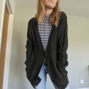 Blarneys dark green cardigan from Ireland